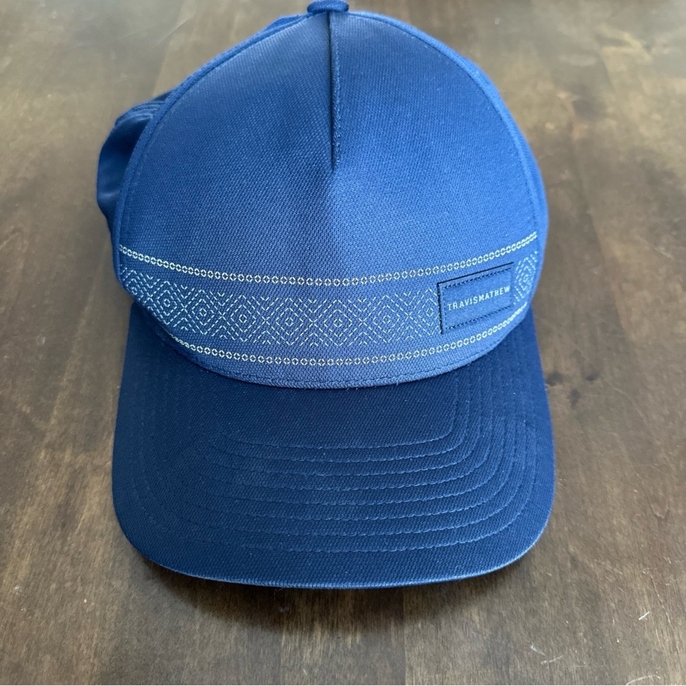 Travis Mathew Better Views Flex Hat - Navy Size S-M Logo Playa Mujeres Golf Club
